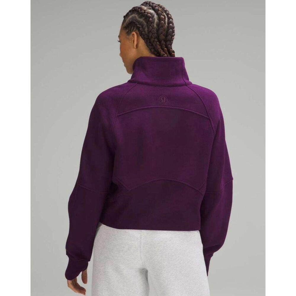 Lululemon Scuba Oversized Funnel Neck Half Zip Hoodie Dramatic Magenta NWT M/L - Picture 2 of 6